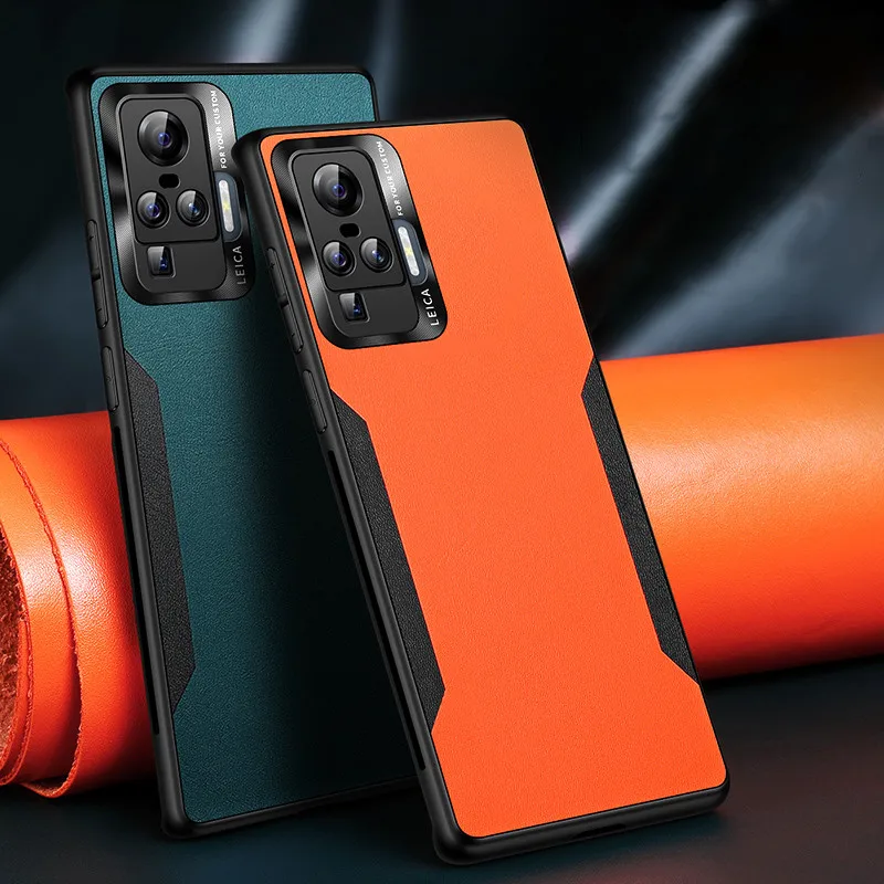 Роскошный Гибридный чехол для телефона из искусственной кожи Vivo X50 X30 X27 Pro