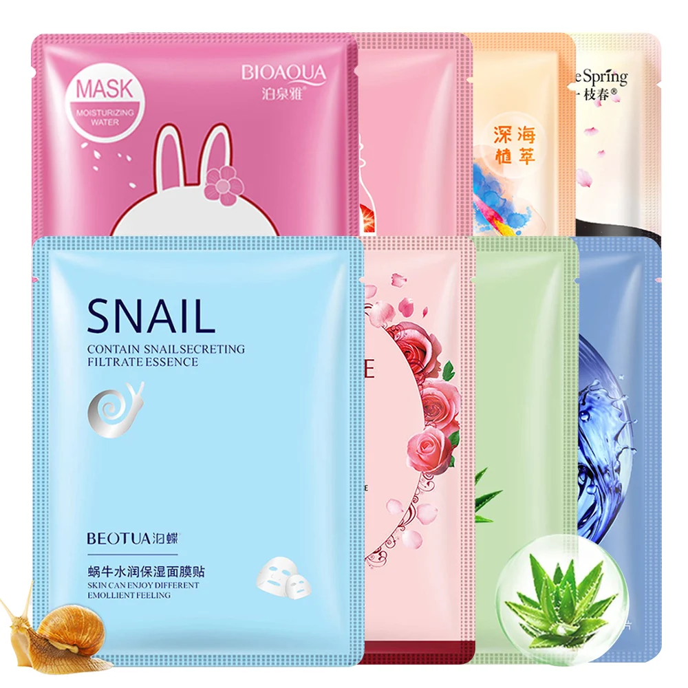 Маска для лица женская увлажняющая отбеливающая маска эссенция коллагена