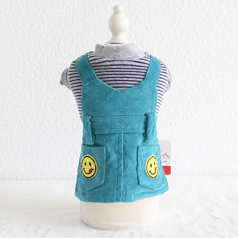 Милая улыбка собака домашняя кошка куртка пальто Зимний теплый маленький Щенок