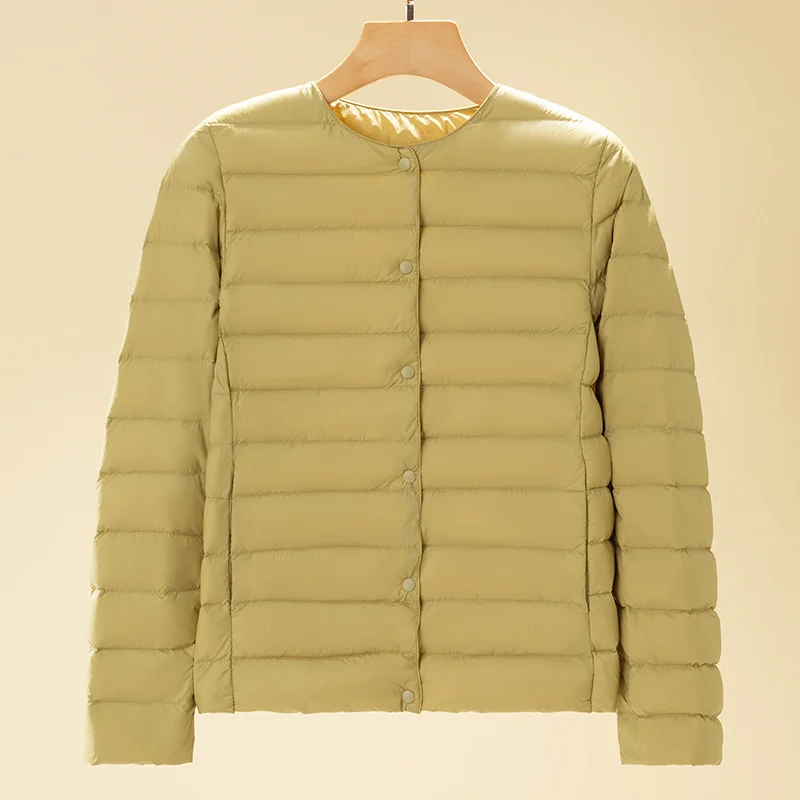 

90% white duck down lightweight down jacket women's 2020 slim fit fashion down warm inner liner short