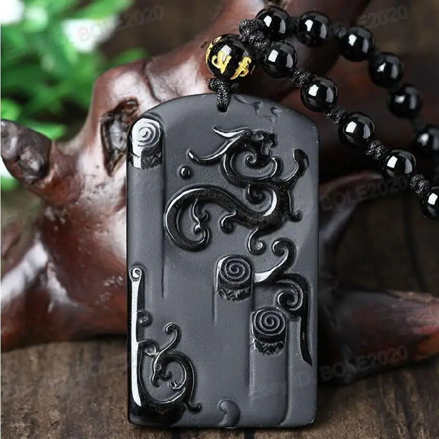 Модные ювелирные изделия Бесплатная доставка 100% натуральный черный обсидиан