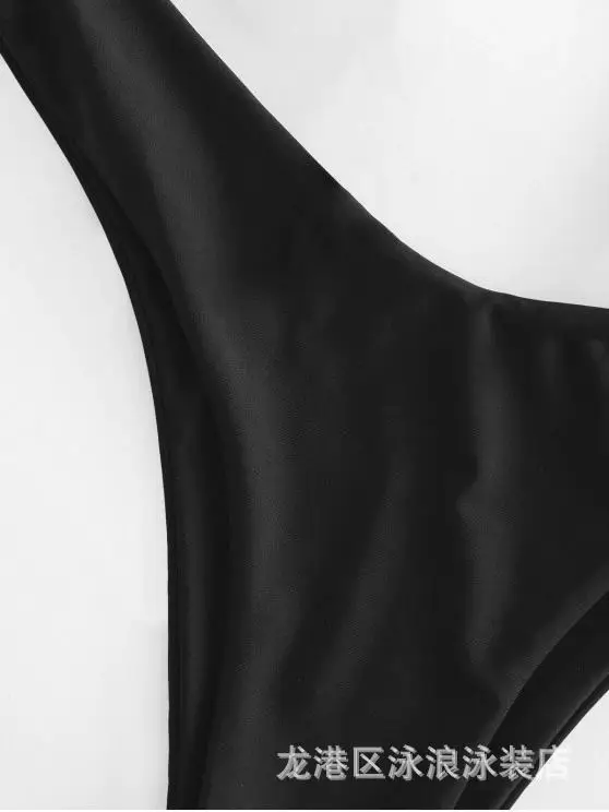 Комплект бикини для женщин с принтом и завязками купальник низкой талией