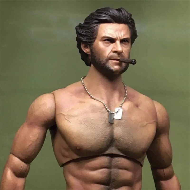 

1:6 Scale Uncle Wolf Rogan Youth Edition Uncle Wolf Head Sculpture with Cigar for 12 inch Action Figure Body Model