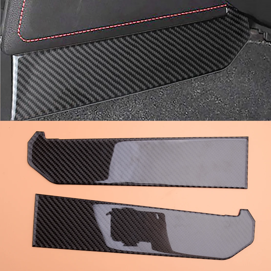

Pair Carbon Fiber Gear Shift Box Panel Side Cover Trim Garnish Sticker Fit for Subaru BRZ Toyota 86 2013-2017 2018 2019 2020