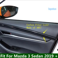 lapetus inside door pull handle panel armrest decoration strip cover trim fit for mazda 3 sedan 2019 2020 carbon fiber accessory