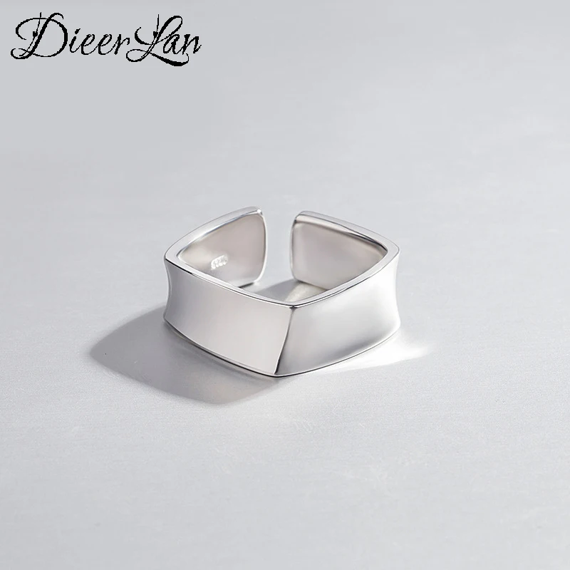 

New Trendy Personality Punk Square Rings For Women Lady Resizable Size Rings Party Jewelry Charm Gifts 2021