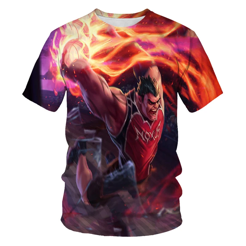 

Summer daily men's and women's leisure and comfortable boutique 3D short-sleeved T-shirt-cool game character theme pattern