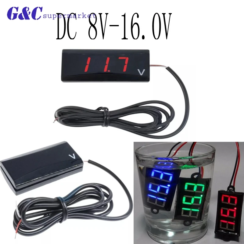 Водонепроницаемый вольтметр постоянного тока 3 5 35 в для морского мотоцикла 8 16 0 56
