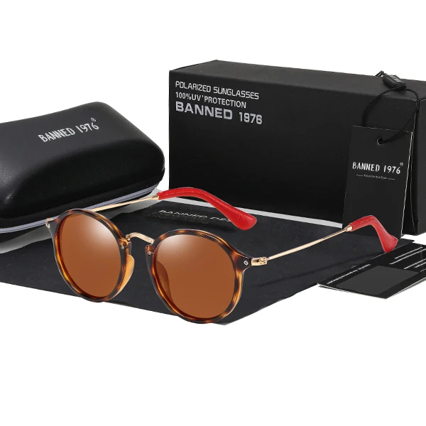 leopard brown TR90 поляризованные мужские солнцезащитные очки из нержавеющей стали, женские солнцезащитные очки для отдыха, модные брендовые Дизайнерские мужские солнцезащитные очки для вождения - Цвет линз: leopard brown