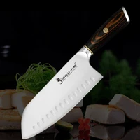 7 5 inch kitchen knife chef knives japanese high carbon stainless steel cleaver vegetable santoku knife utility slicing tool