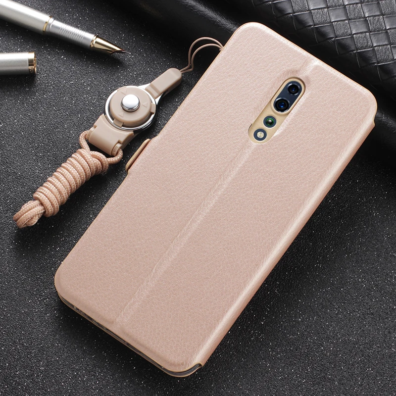 Милый окрашенный флип-кошелек с подставкой кожаный чехол для OPPO Reno 2 Z Realme Q 5 3 2 Pro X Lite задняя крышка чехол с держателем для карт