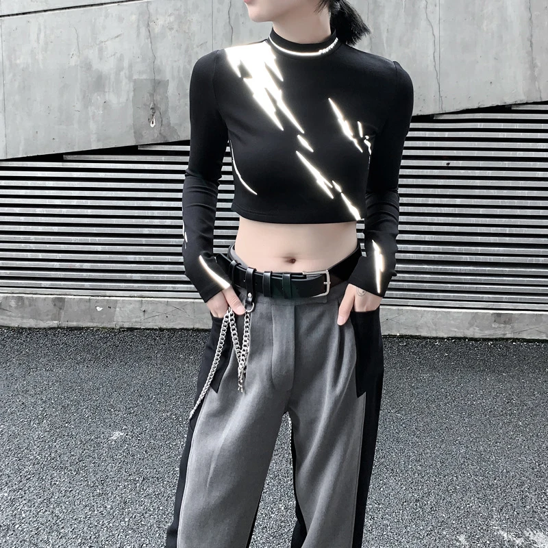 TWOTWINSTYLE Хит Цвет Лоскутные женские широкие брюки высокая талия прямые повседневные брюки для женщин Мода одежда Новинка