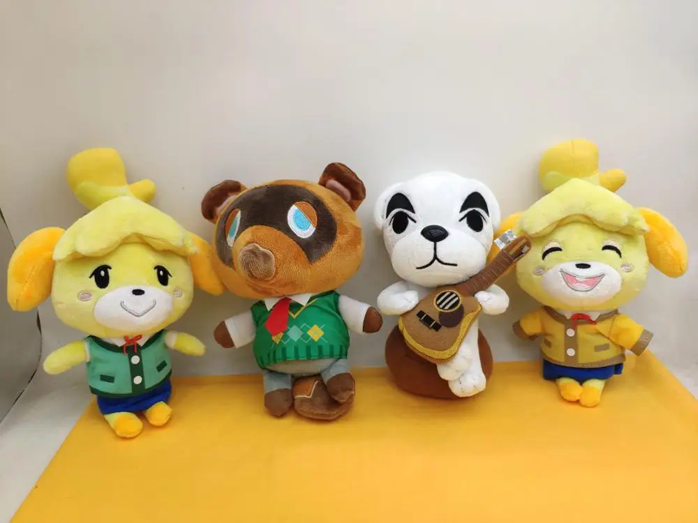 

Set of 4 Animal Crossing KK Plush Toy Cartoon Figure Doll Soft Stuffed Toys kids gift