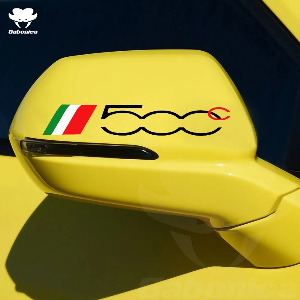 2 шт. наклейки на зеркало заднего вида для автомобилей Fiat 500 500C 500X 500L | Автомобили и