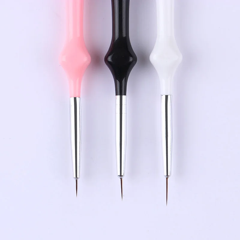 3 шт. набор кистей для подводки ногтей 7 мм 9 11 акриловая ручка рисования УФ гель