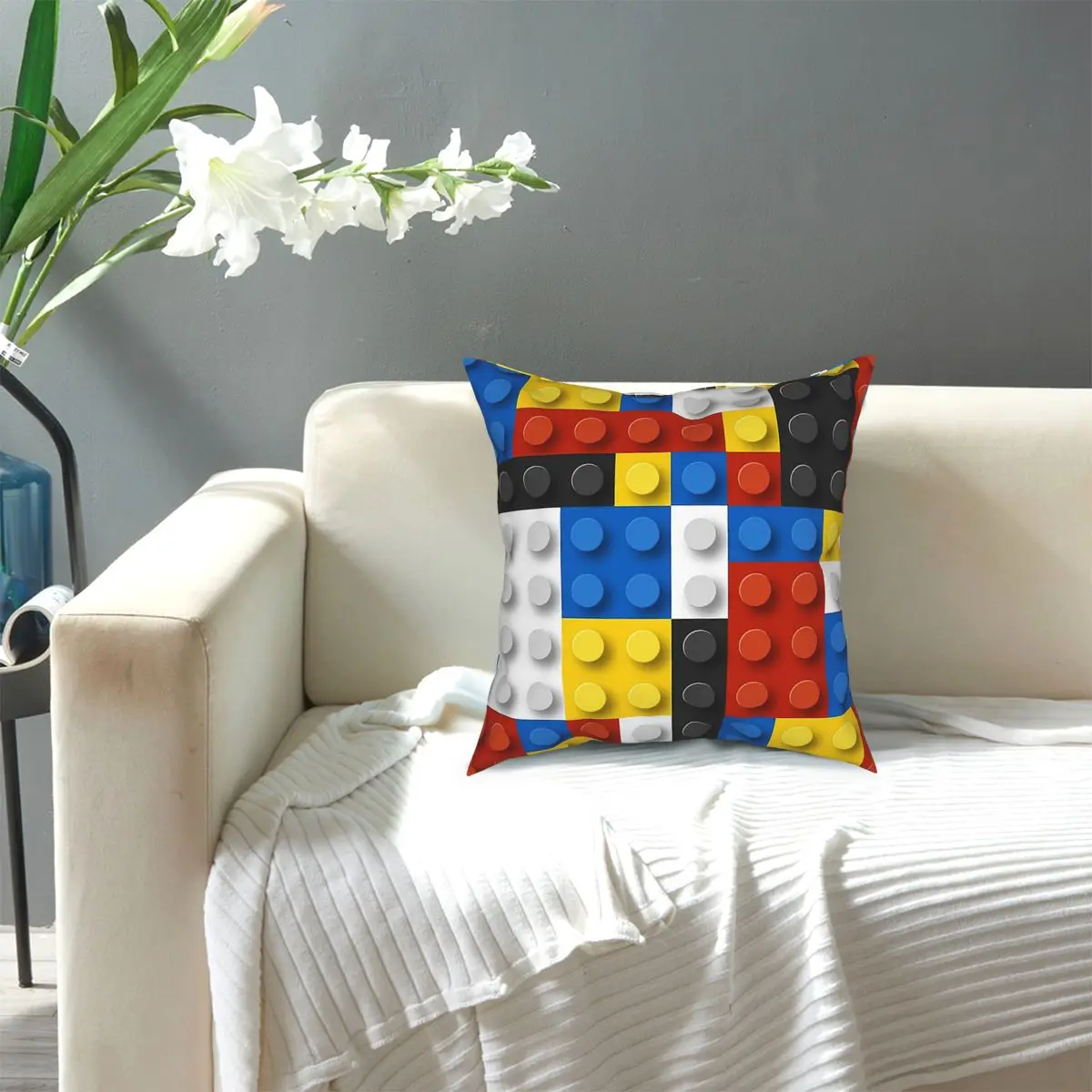 

Abstract Art Mondrian Blocks De Stijl Modern Art Square Pillow Case Polyester Decorative Pillow Customized Cushion Covers