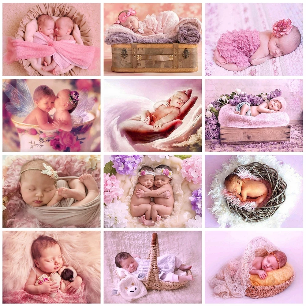 

5D DIY Diamond Painting Baby Mosaic Embroidery Newborn Full Square/round Rhinestone Picture Cross Stitch Kit Handmade Decoration