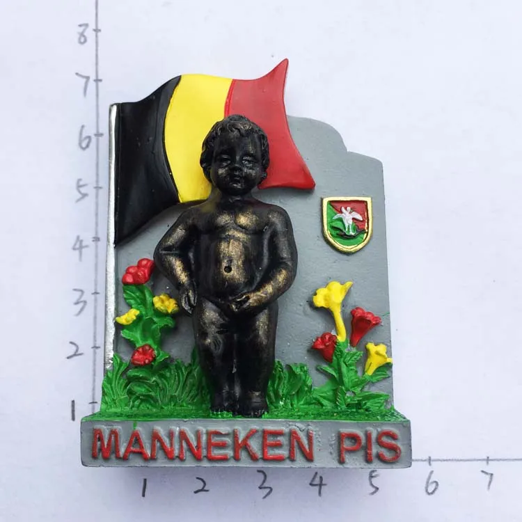 Магнит на холодильник в Бельгию с 3d-рисунком маленького мальчика туристические