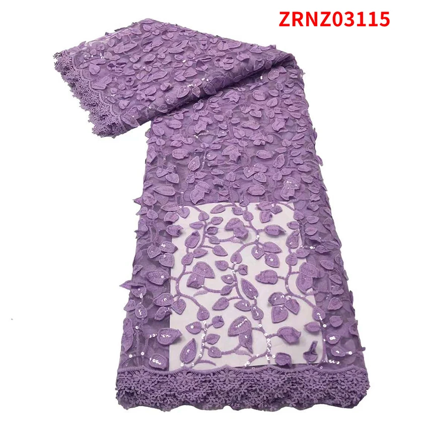 

Selling African French Lace Sequins Cloth Latest Ankara Woman Breathable ​​Tulle ​Dress Fabric 5 Yards/Lot ZRNZ03115