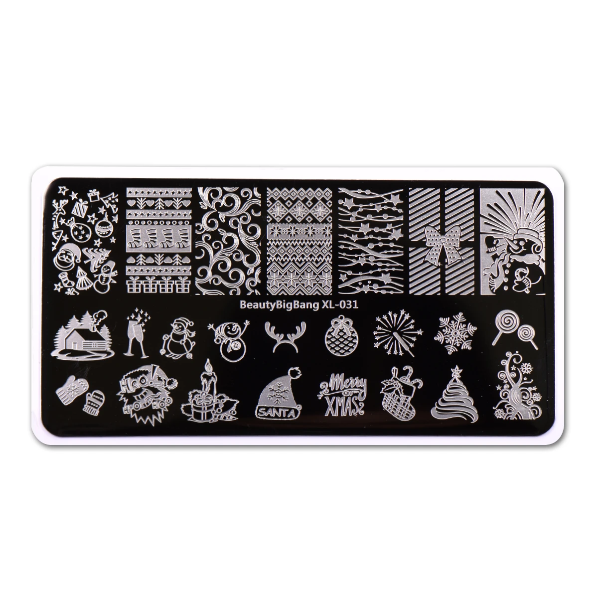 

Christmas Nail Art Stamping Plate Snowman Xmas Tree Pattern Manicure Image Template Festival New Year Nail Stencil Nail Art Tool