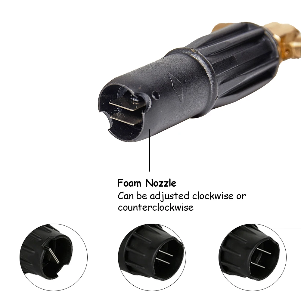 

Foam Generator Brass Part Car Wash Foam Nozzle High Pressure Soap Foamer For Pressure Washer