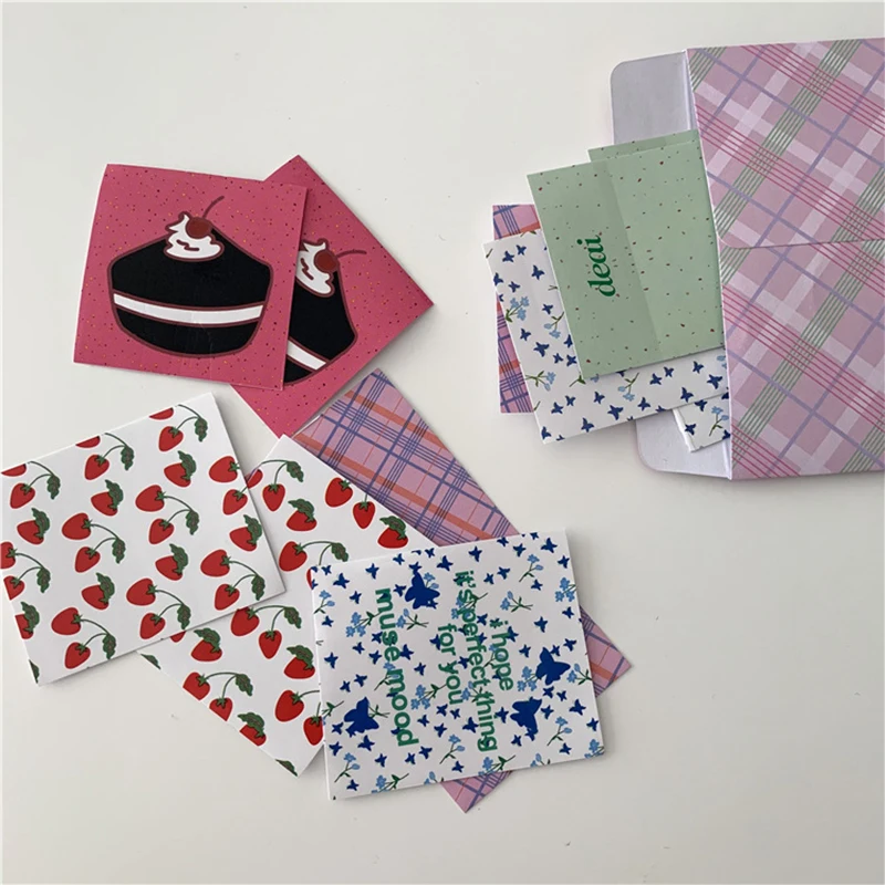 

24Pcs/Pack Cartoon Pink Lattice Korea Style Ins Sticker DIY Scrapbooking Album Diary Label Decoration Stickers