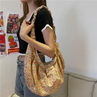 sweet floral hobos shoulder bags women casual canvas messenger bag lady large capacity tote vintage big purses female sac 2021