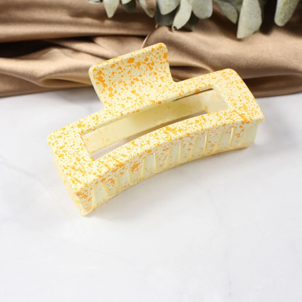 

Candy-colored Hair Grab Plate Hair National Style Hair Grab Splash Ink Hair Grab Back Head Hair Clip Rectangular Claw Clip