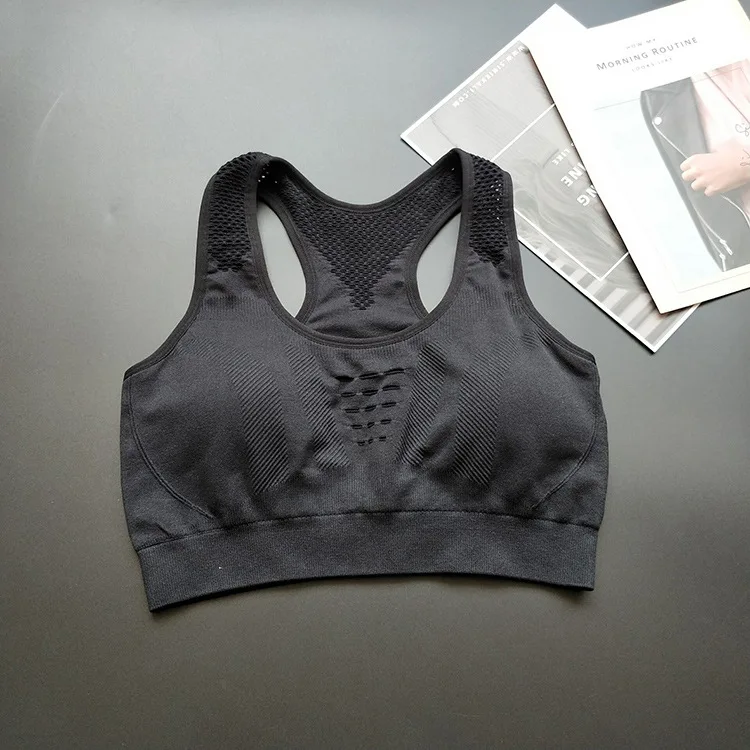 Спортивный топ для пробежек и йоги с высокой эластичностью и дышащим материалом с быстрым высыханием "2019 Fitness Gym Sports Bra High Stretch Breathable Top Women Running Yoga Seamless Crop Quick Dry Sport on".