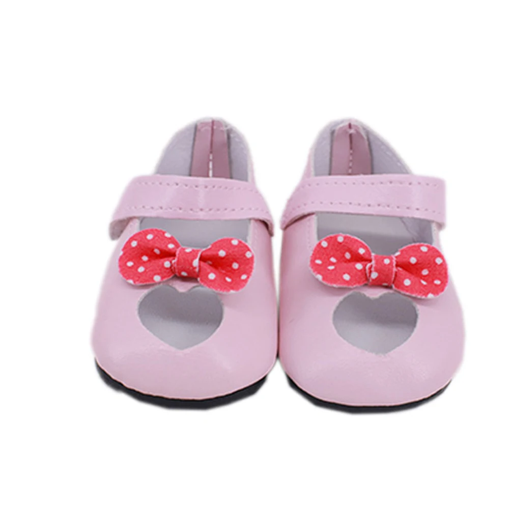 Туфли для кукол 7 см кроссовки из искусственной кожи с бантом подходит реборн 18