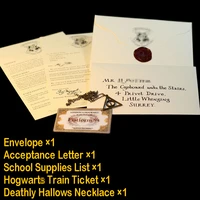 the marauders map hogwar acceptance letter platform 9 34 ticket deathly hallows necklace wizard school collection