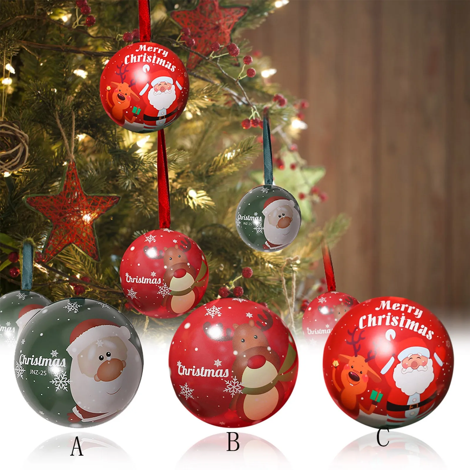 

Рождественское украшение, шар, Круглый Непрозрачный железный шар, памятник на рождественскую елку, подвеска, подарок, можно положить конфеты, рождественские украшения