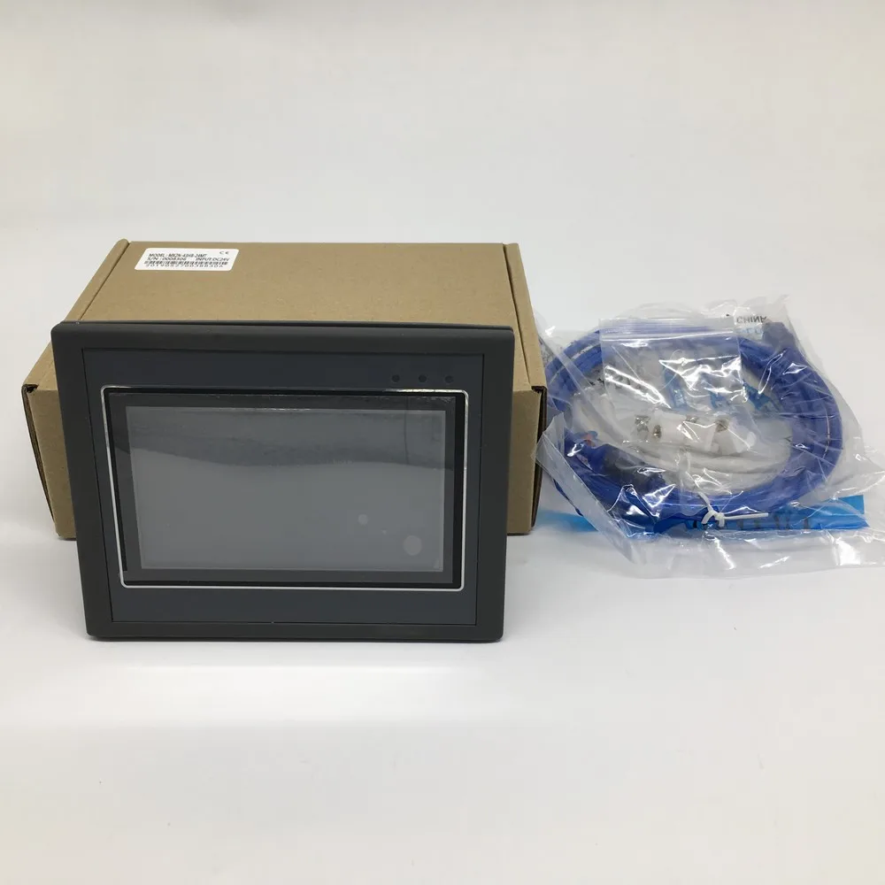 Встроенный контроллер HMI + PLC 4 3 дюйма сенсорный экран выход транзистора DC24V I/O 12DI