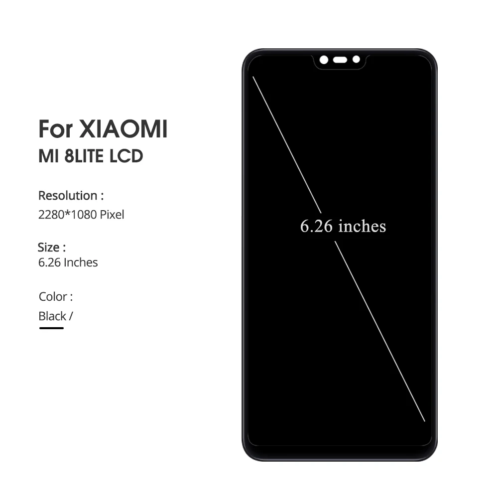 Оригинальный ЖК дисплей 6 26 дюйма для Xiaomi Mi 8 lite с сенсорным экраном дигитайзер в