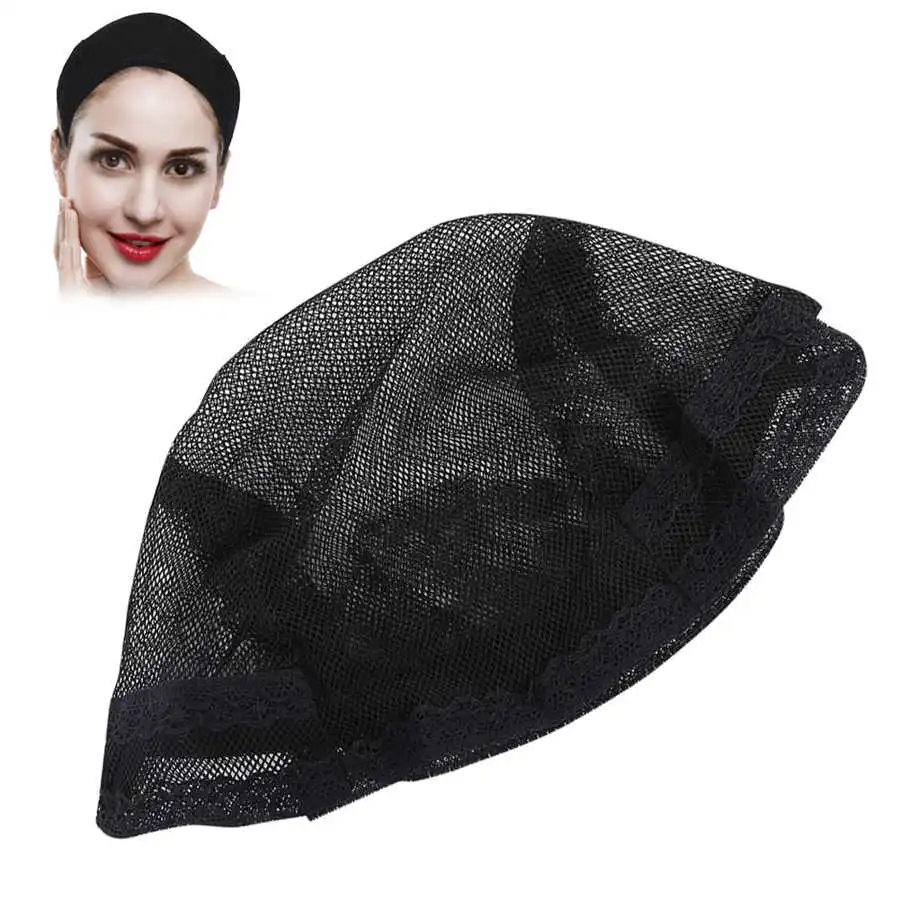 Черная сетка для волос колпачок парика эластичная верхняя часть с регулируемым