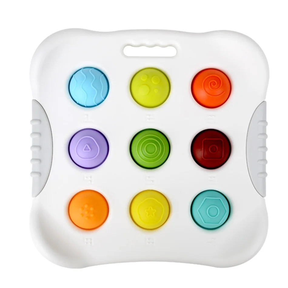 

Shape Digital Fidget Simple Dimple Color Perception Fat Brain Anti Stress Relief Antistress Board Educational Toys For Kids