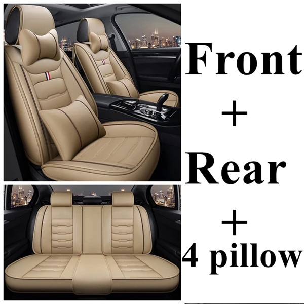 beige luxury Dingdian передняя+ задняя крышка сиденья автомобиля для KIA Picanto Ceed Sportage Soul rio CERATO rio 3 Carnival Maxima SHUMA K2 K3 K4 K5 - Название цвета: beige luxury
