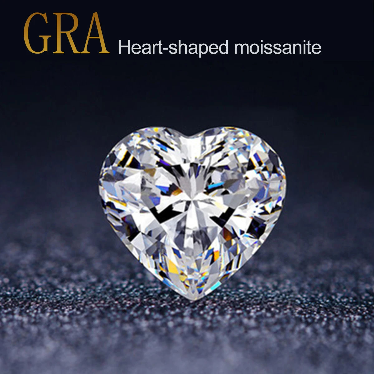 03ct To 4ct Loose Gemstones Moissanite Stones D Color VVS1 Heart Shaped Excellent Cut Pass Diamond Tester For Womens Jewelry