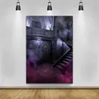 Мрачный Готический стильный фон для фотосъемки лестница страшная винтажная комната каменная стена лестница свеча Хэллоуин фон