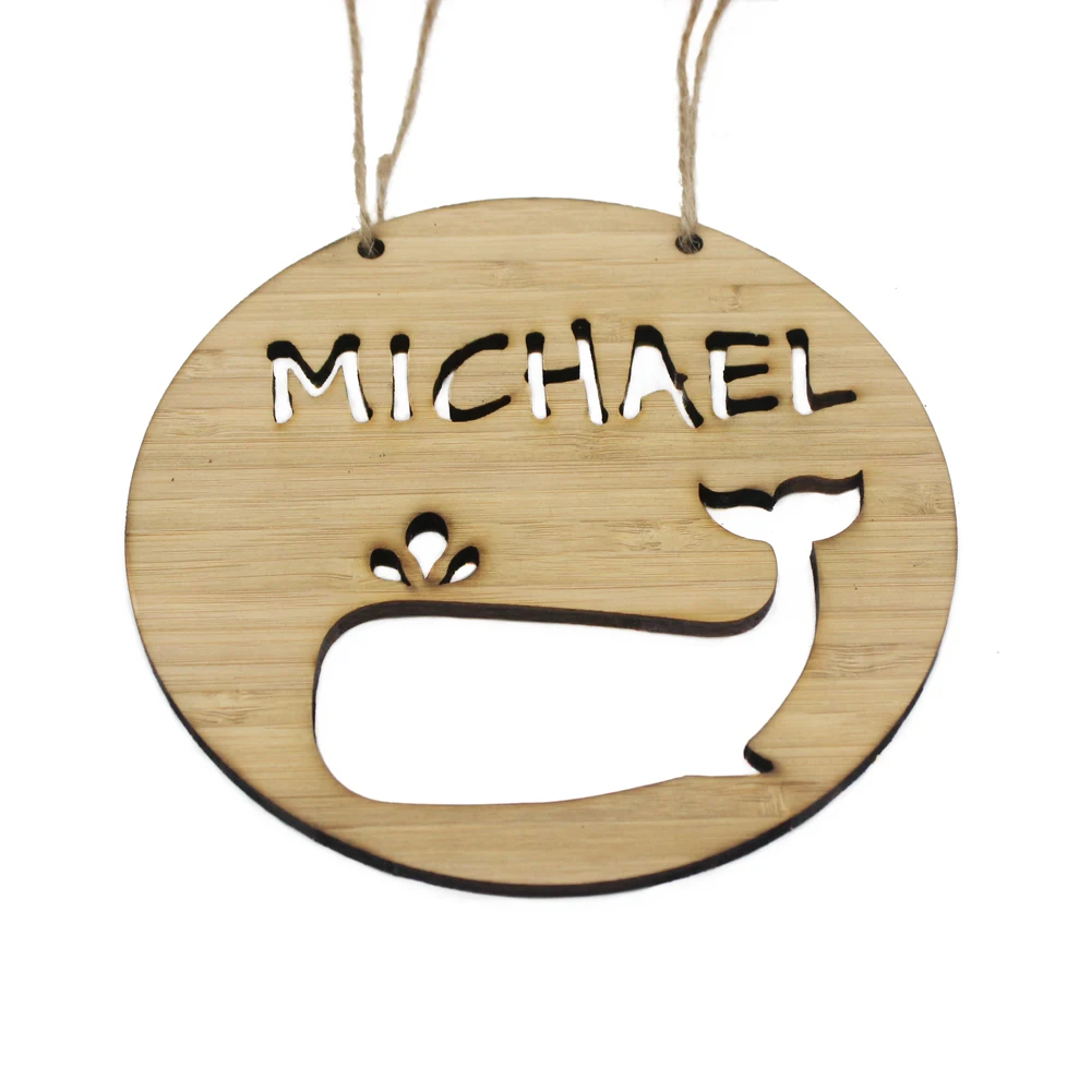 Персонализированный Деревянный дверной знак настенная дверь подвесное имя