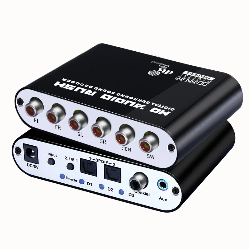 Цифровой аудиодекодер 5 1 EU Dolby Dts/Ac-3 оптический до каналов аналоговый