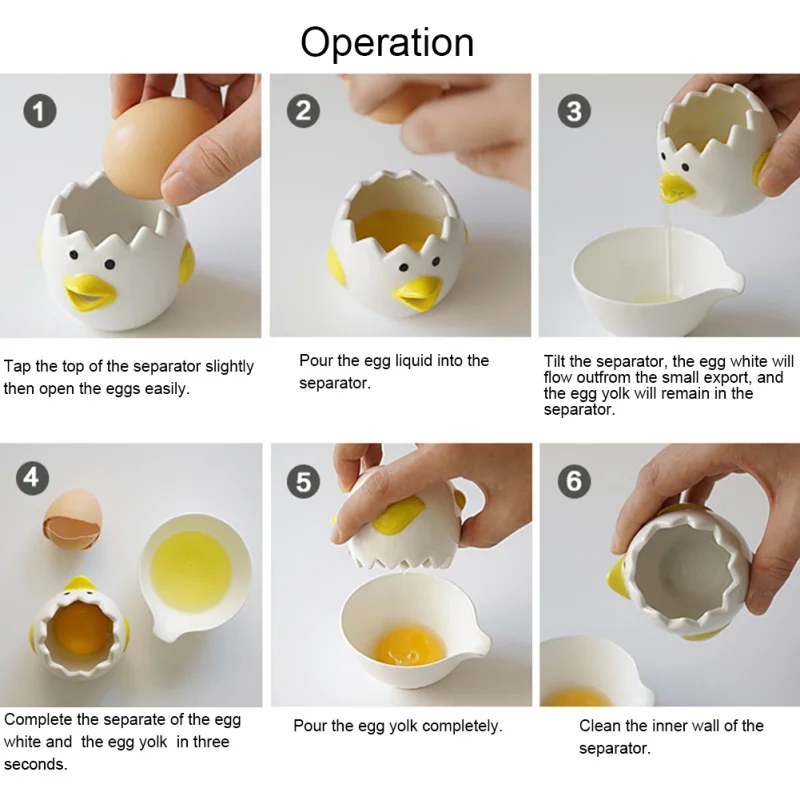 Креативный разделитель яиц белого цвета кухонные инструменты для приготовления