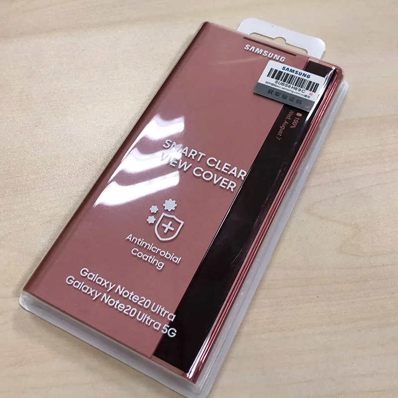 original vertical mirror clear view phone case for samsung galaxy note20 note 20 ultra 5g smart view flip cover intelligent case free global shipping