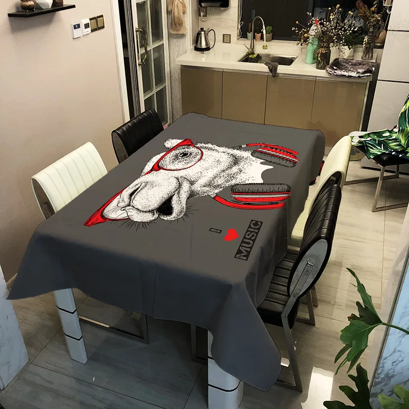 

PVC animal print pattern washable decorative household waterproof tablecloth