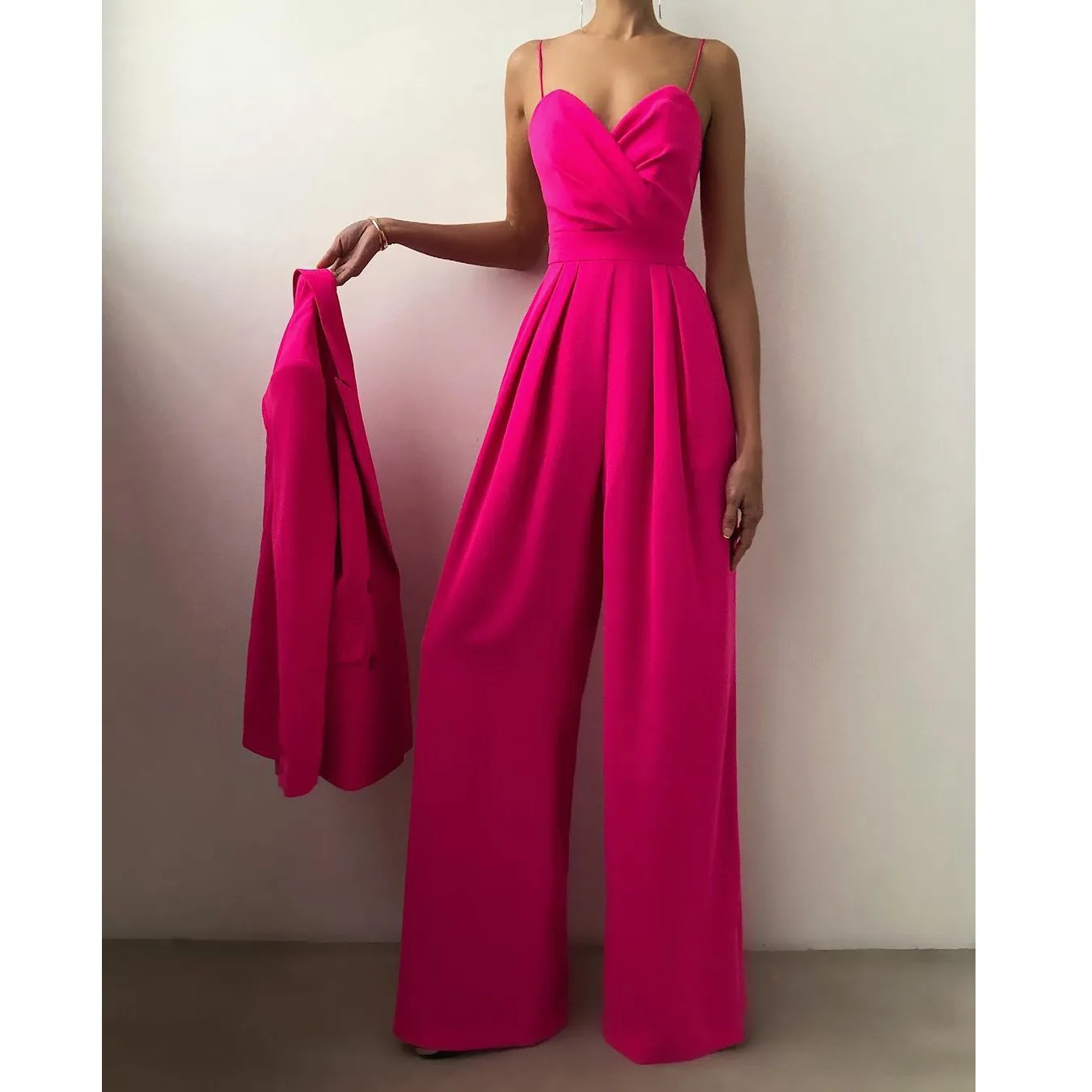 

Women Jumpsuits Rompers Summer Fashion High Waist Off Shoulder Sling Black Wide Leg V-neck Sexy Vestidos Jumpsuit Womens