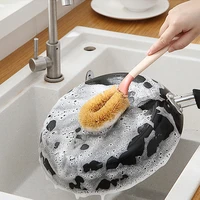 045 long handle hanging strong decontamination coconut palm pot brush quick foaming cleaning brush kitchen clean tools