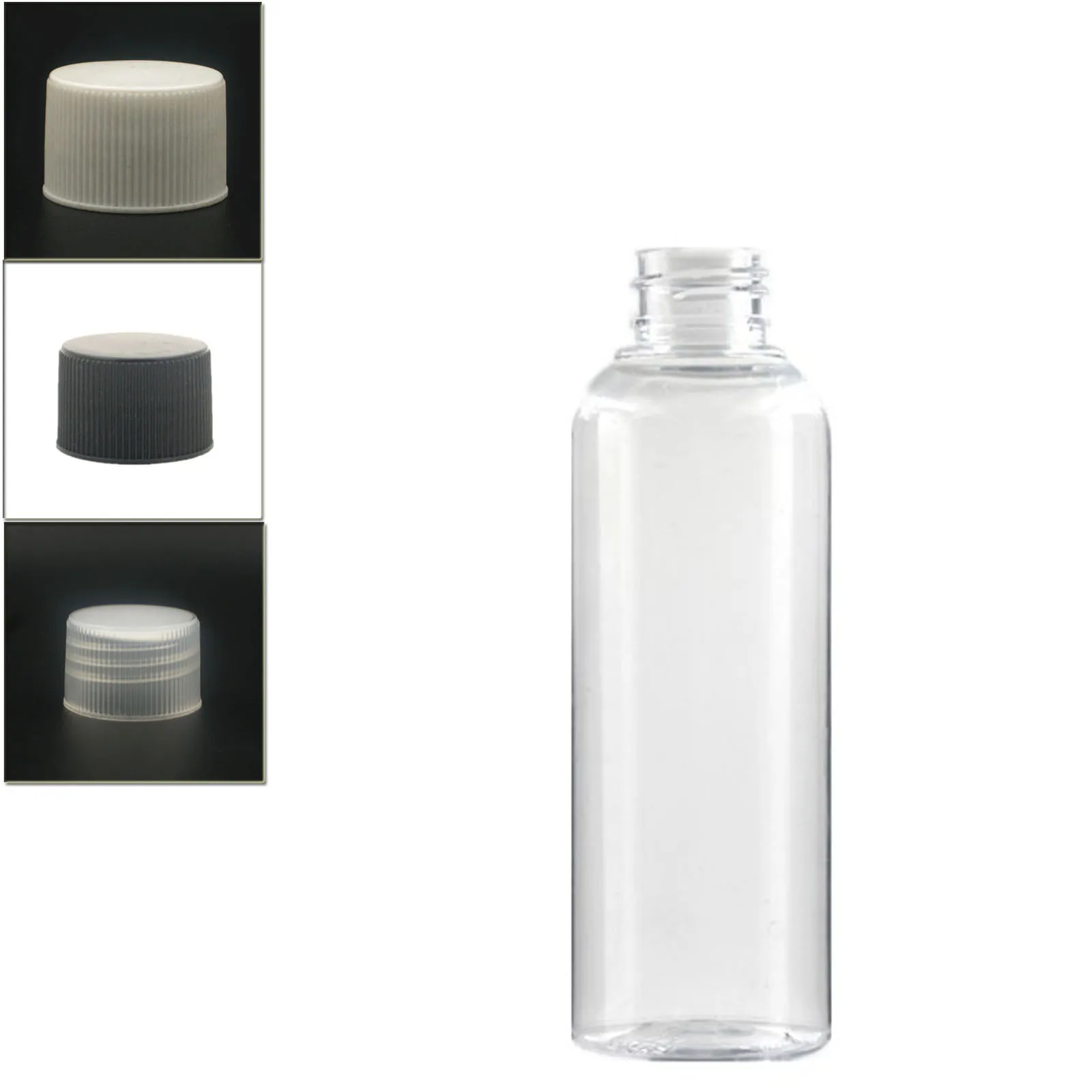 

120ml 4oz 150ml 200ml 250ml 300ml 500ml Plastic Non-Dispensing cap Bottles , empty clear PET bottle with wite/ ribbed screw cap