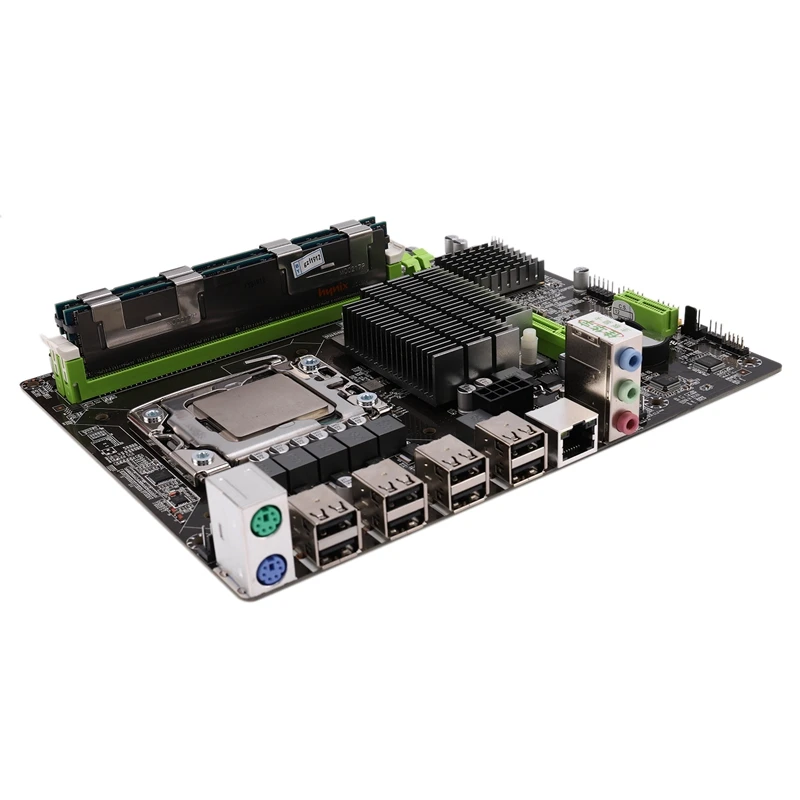 Материнская плата X58 с процессором Intel Xeon X5650 8G(2x4G) REG ECC видеокарта памяти |