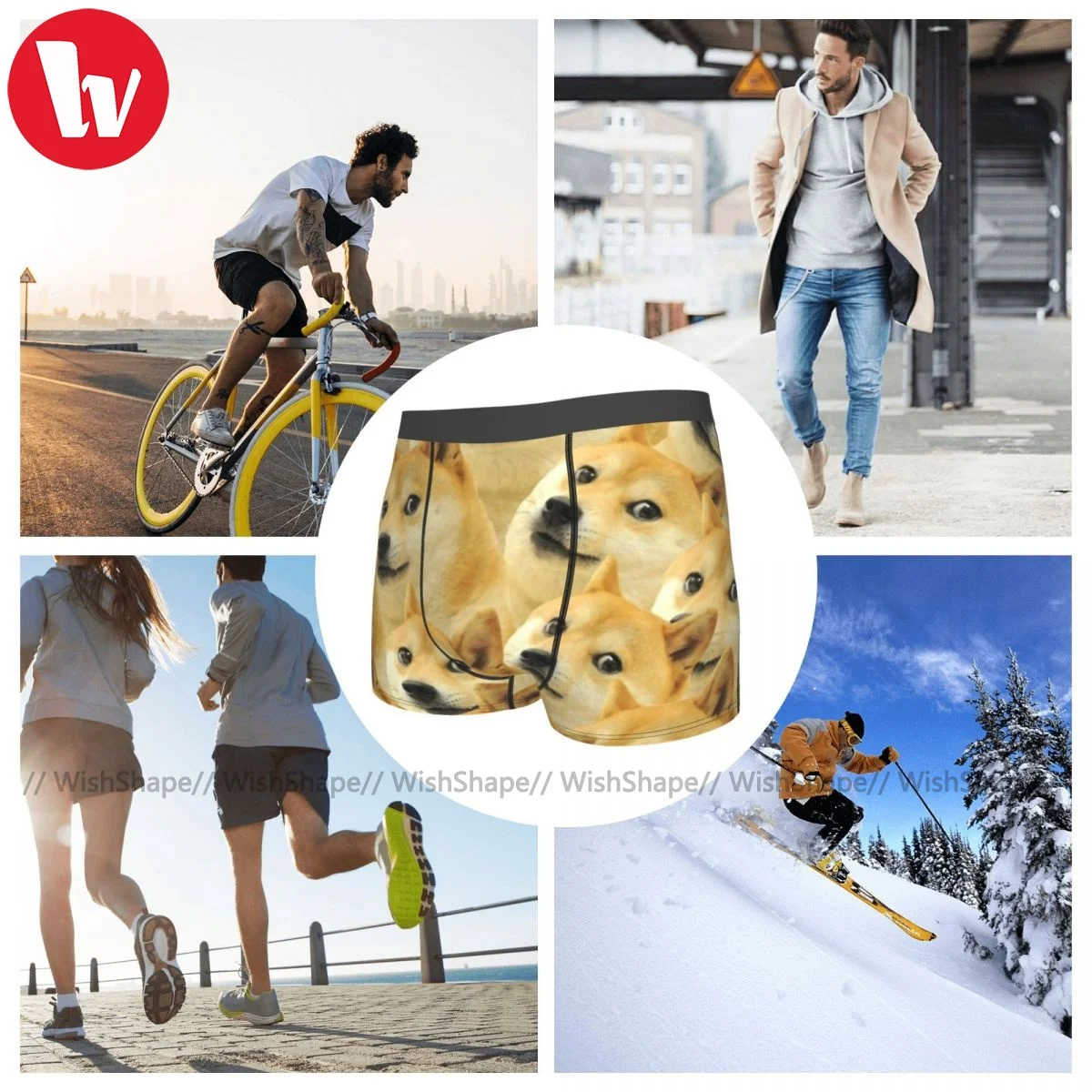 

Meme Underwear Sublimation Polyester Pouch Trunk Trenky Males Funny Boxer Brief