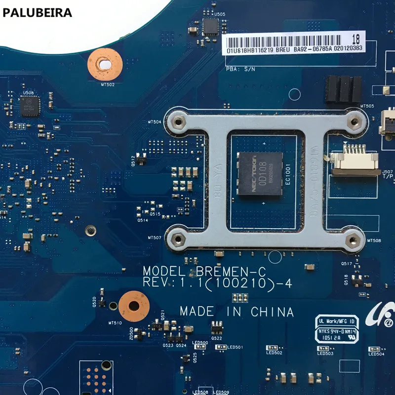 PALUBEIRA BA92-06912A BA92-06912B для SAMSUNG NP-R540 R540 Материнская плата ноутбука BA41-01219A BREMEN-C